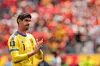 Thibaut Courtois est allé remercier les supporters belges après la défaite de son pays.