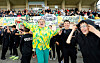 Christine, du vert, du jaune et des jeunes. (photo Mélanie Maps)