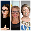 Milena Steinmetzer (à g.), secrétaire centrale de l’OGBL, Delphine Nicolay, secrétaire générale de l’Aleba et Maria-Helena Macedo (à d.), secrétaire syndicale adjointe du LCGB.