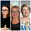 Milena Steinmetzer (à g.), secrétaire centrale de l’OGBL, Delphine Nicolay, secrétaire générale de l’Aleba et Maria-Helena Macedo (à d.), secrétaire syndicale adjointe du LCGB.