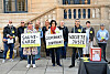 Une mobilisation symbolique a été organisée devant la Chambre des députés.