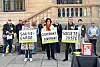Une mobilisation symbolique a été organisée devant la Chambre des députés.