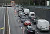 Embouteillages à Bruxelles, le 24 février 2016 à la suite de la fermeture du tunnel Montgomery pour travaux.