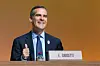 Le maire de Los Angeles Eric Garcetti à Lausanne, le 11 juillet 2017.