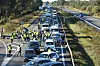 Des gilets jaunes bloquant l'A63 le 18 novembre dernier, près de Bordeaux. (Photos : AFP)