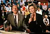 Charly Oleg et Evelyne Leclercq dans Tournez... Manège !, en 1990. (Photo d'archives : sipa/tf1/saradjian)