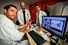 Nicolas Laurent, Maxime Bertram et Géraud Delesalle : l’équipe de chirurgiens cardiologues qui a réalisé l’implantation d’une valve mitrale par cathéter.