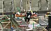 Un ouvrier a dû être remonté d'une dizaine de mètres de haut à l'aide d'une grue.