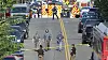 La fusillade a fait au moins quatre blessés selon les médias américains. (photos AP/AFP)