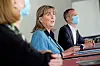 La bourgmestre de Luxembourg, Lydie Polfer, et l’architecte-directeur de la Ville, Sonja Gengler, ont conjointement présenté les cinq projets retenus par le comité de sélection, dans le cadre de la 2e phase du concours d’idées urbanistique pour le «Wunnquartier Stade».