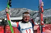 Marc Girardelli tout sourire après son petit globe de la descente, décroché à Aspen en 1989.