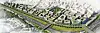 Le projet urbain Nei Hollerich et ses 2 870 logements, vue du côté de la rue d’Alsace et de la rue de la Déportation.