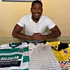 Leonel Garcia avec les maillots de ses trois derniers clubs : Steinfort, Hamm et l'AS Luxembourg Porto. (photo DR)