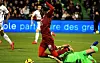 À la 19e minute, Niane est fauché par le gardien parisien. Diallo transformera le penalty.