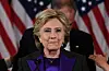 Hillary Clinton lors d'une conférence de presse après sa défaite, le 9 novembre 2016 à New-York.