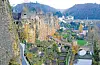Vue générale des casemates du Bock à Luxembourg.