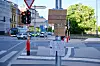 Le croisement de l’avenue Marie-Thérèse et du boulevard Royal est un carrefour dont la dangerosité est dénoncée depuis des années par les associations cyclistes. (Photos : carole theisen)