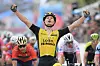 Battaglin, qui court pour l'équipe néerlandaise Lotto NL, a enlevé le troisième succès d'étape de sa carrière dans le Giro. (photo Giro d'Italia)