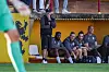 Pinto, ici debout à côté de son banc, ne sera pas là pour le match contre RFCU, ce week-end.