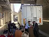 Le ministre de l’Agriculture, Romain Schneider (à d.), se dit satisfait de la récolte 2019. Il a été accueilli hier par Jean Muller, directeur des Moulins de Kleinbettingen