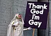 Sister Sadie, the Rabbi Lady, immortalisée en 1983 à l’occasion de la première messe interéglises «gay» en souvenir des malades et victimes du sida.