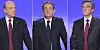 Alain Juppé, Nicolas Sarkozy et François Fillon sont les favoris des sondages. (photos AP)