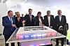 La découpe d'un gâteau à l'effigie du Stade de Luxembourg, incontournable ! (photos Julien Garroy)