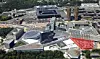 Le site retenu pour ce futur siège d'ArcelorMittal (en rouge) est situé le long de l'avenue J.-F.-Kennedy, bordé par la rue Galileo-Galilei et la rue du Fort-Thüngen.