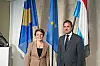 Xavier Bettel et Donika Gërvalla-Schwarz, la ministre kosovare des Affaires étrangères.