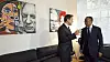 Le Premier ministre luxembourgeois, Xavier Bettel, et son homologue cap-verdien, José Ulisses Correia e Silva.