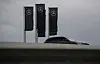 Drapeaux avec le logo de Daimler, soupçonné d'entente avec d'autres constructeurs automobiles allemands, à Stuttgart, le 24 juillet 2017.