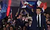 Peu avant 22h, le président réélu a prononcé son discours sur le champs de Mars, devant la Tour Eiffel.