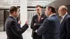 (de g. à dr.) Valentin Plugaru de LuxProvide, Franz Fayot, le Grand-Duc héritier et Roger Lampach, CEO de LuxProvide. (photo Maison du Grand-Duc/Kary Barthelmey)