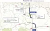 Tracé du projet A31 bis sur la partie située au nord de Metz.