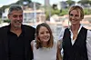 Jodie Foster avec ses acteurs George Clooney et Julia Roberts