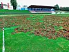 Le terrain de foot de la commune lorraine de Jœuf a été dévasté.