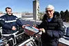C'est sur l'échelle des pompiers a plus de 10 mètres de haut, que l'inauguration de l'installation photovoltaïque a eu lieu mercredi