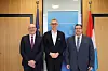 Jean-Marie Jans, bourgmestre de la commune de Bettembourg ; Léon Gloden, ministre des Affaires intérieures ; Alain Gillet, échevin de Bettembourg.