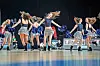 Les pom-pom girls du SLUC Nancy ont assuré le spectacle sur le parquet pendant les intermèdes.