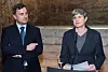 La présidente de l'association des journalistes ALJP, Ines Kurschat, aux côtés du Premier ministre, Xavier Bettel. Les passes d'armes entre le gouvernement et l'association ne sont pas rares.
