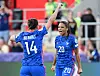 Charlotte Bilbault a marqué trois buts face à l'Italie, dimanche soir.