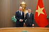 Gilles Roth a été reçu à Hanoï pour une entrevue bilatérale avec le Premier ministre, Le Minh Hung. (Photo ministère des finances)