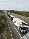 L’A31 est bloquée au niveau d’Atton. (Photo cécilia cherrier)