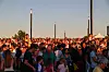 Il y avait beaucoup de monde sur le pont pour assister à l'éclipse.