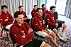 Les coureurs de la sélection nationale, avec en premier plan Mathieu Kockelmann, sont prêts pour le Tour de Luxembourg.