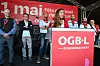 Nora Back, ici lors de son discours du 1er-Mai, hausse nettement le ton en cette rentrée syndicale.