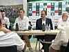 Andy Schleck, ici aux côtés de son bras droit Benoît Theisen (à g.) et de Dabid Brito Morén et Ed Buchette (à d.), retrouve avec plaisir ses responsabilités de patron du Tour de Luxembourg.
