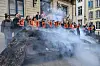 Des militants de Votum Klima et du Klima Kollektiv avaient installé devant la Chambre un «bûcher des promesses non tenues».