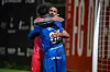 Ventura félicite Leandro, buteur providentiel à la 87e minute.