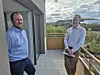 Benjamin Lafond et Nicolas Ruga affichent leur optimisme, du haut de la résidence jeunes actifs, qui offre une vue panoramique sur la cité des loisirs.